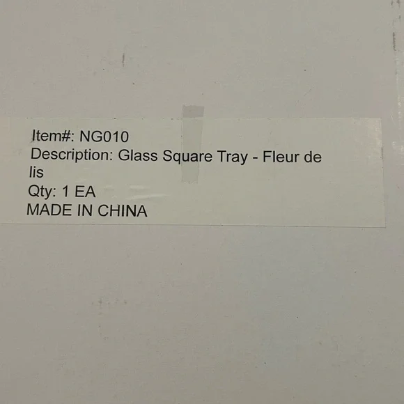 Thirstystone Square Glass Tray, Fleur De Lis - Picture 2 of 3